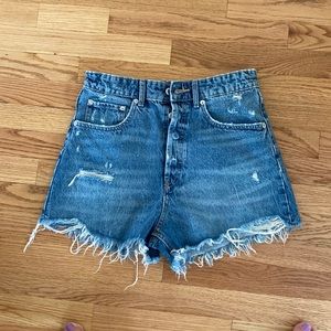 NWT Zara cut off jean shorts